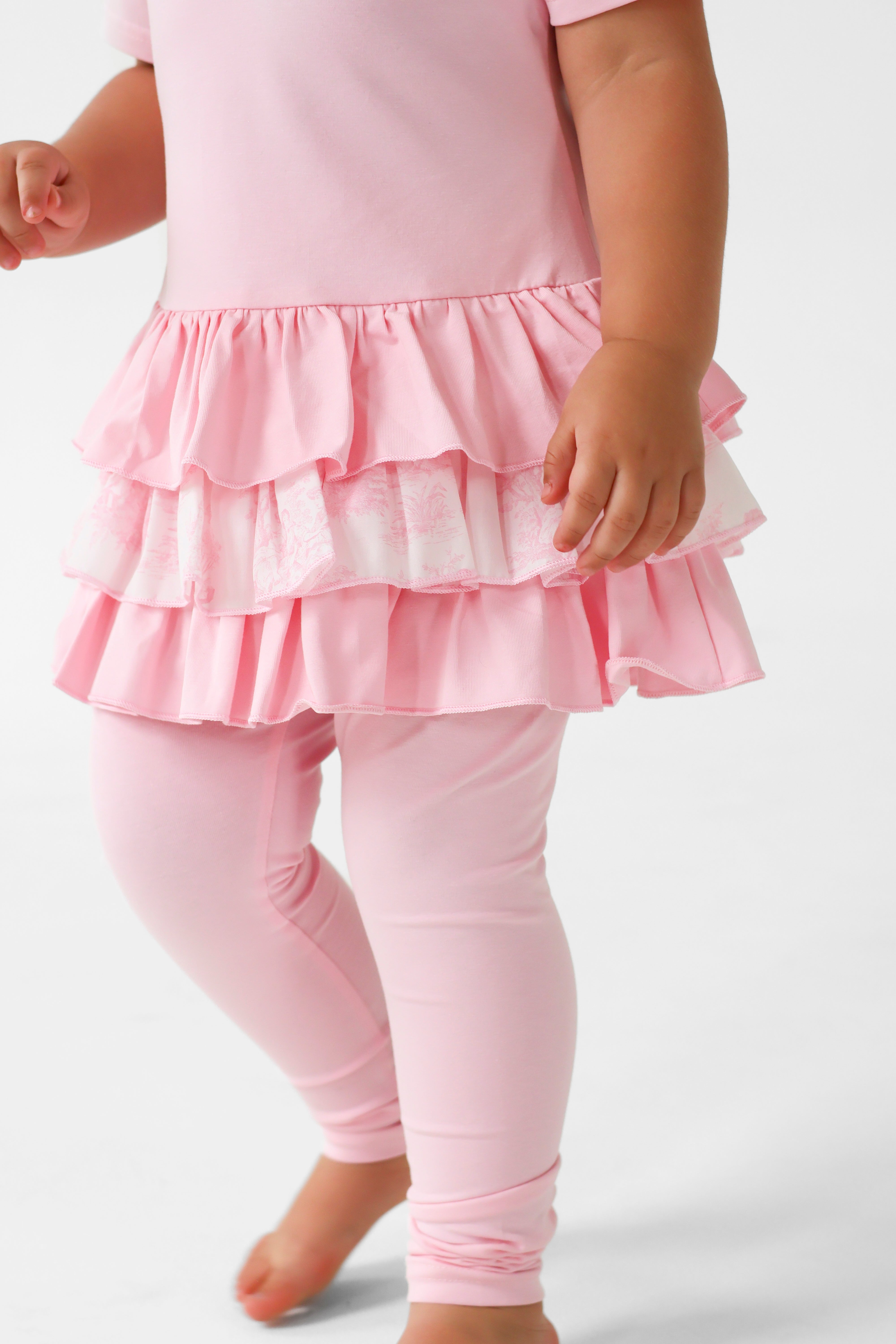 Willow Girls Frilly Bow Tracksuit Set Pink