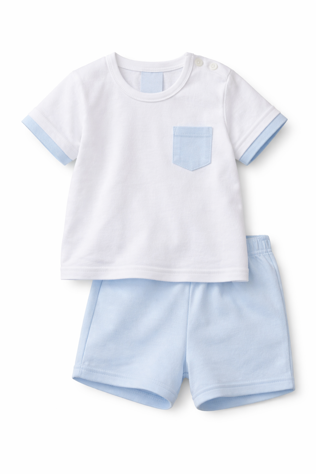 40219 Babidu Baby Blue Short Set