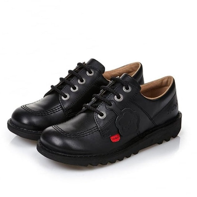 Kick Lo Youth Black Lace Kicker Shoe Sizes 36-39