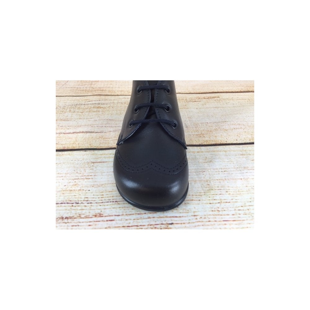 11563 Navy Flexi Brogue Boot