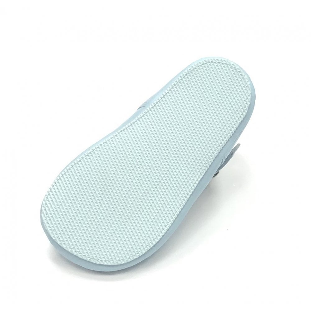 161002 Baby Blue Leather T-Bar Shoe