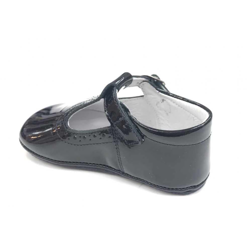 161002 Black Patent T-bar Shoe