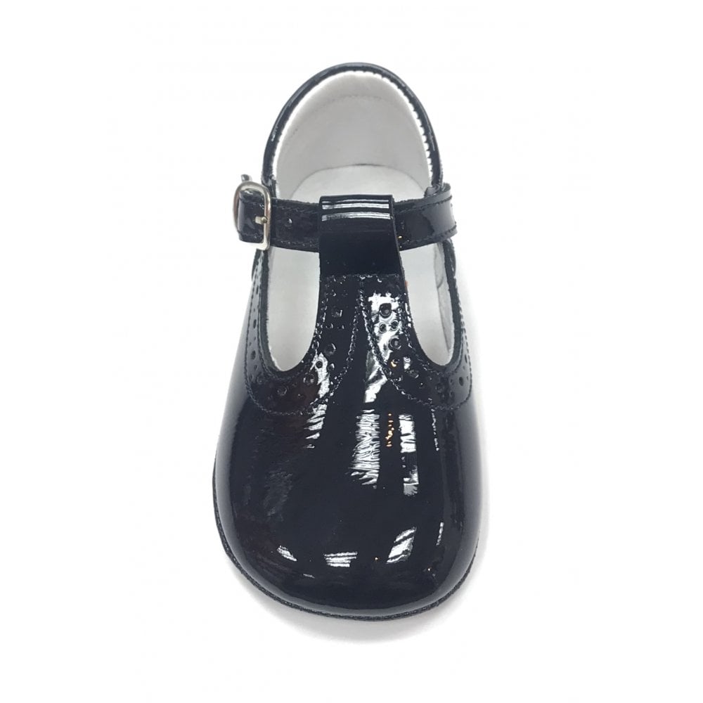 161002 Navy Patent T-Bar Shoe