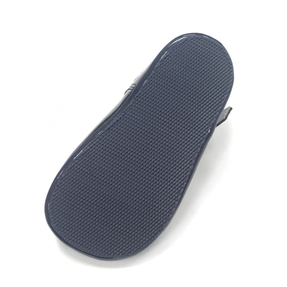 161002 Navy Patent T-Bar Shoe