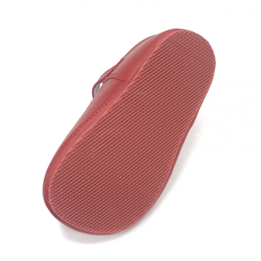 161002 Red Leather T-Bar Shoe