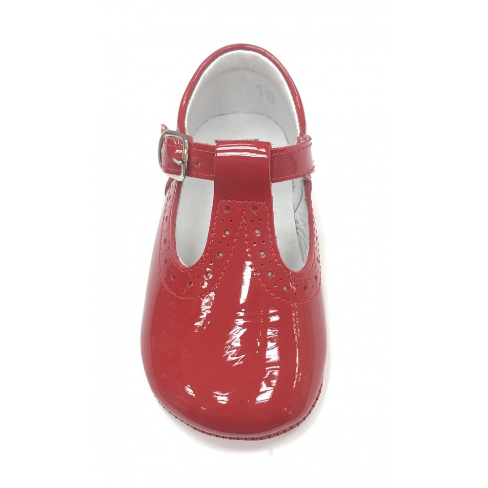161002 Red Patent T-Bar Shoe