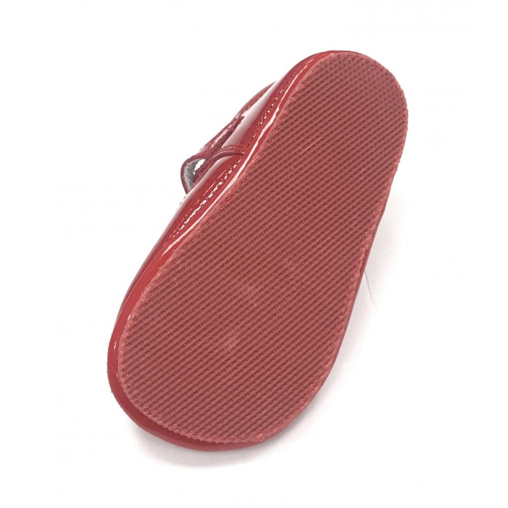 161002 Red Patent T-Bar Shoe
