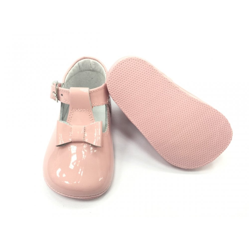 162888 Pink Andanines Bow Pram Shoe