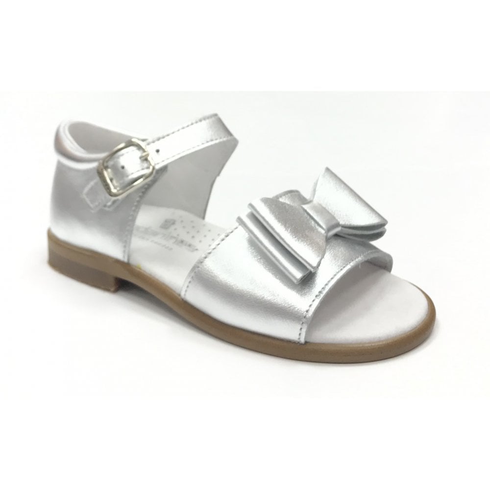 181851 Double Bow Sandal Silver