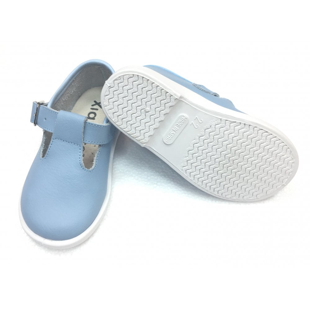 20200 Leather T-Bar Baby Blue