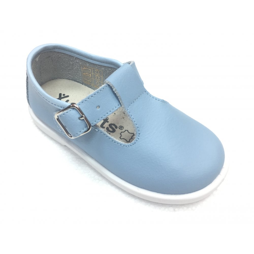 20200 Leather T-Bar Baby Blue