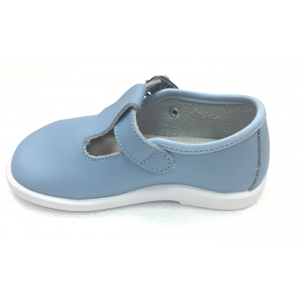 20200 Leather T-Bar Baby Blue