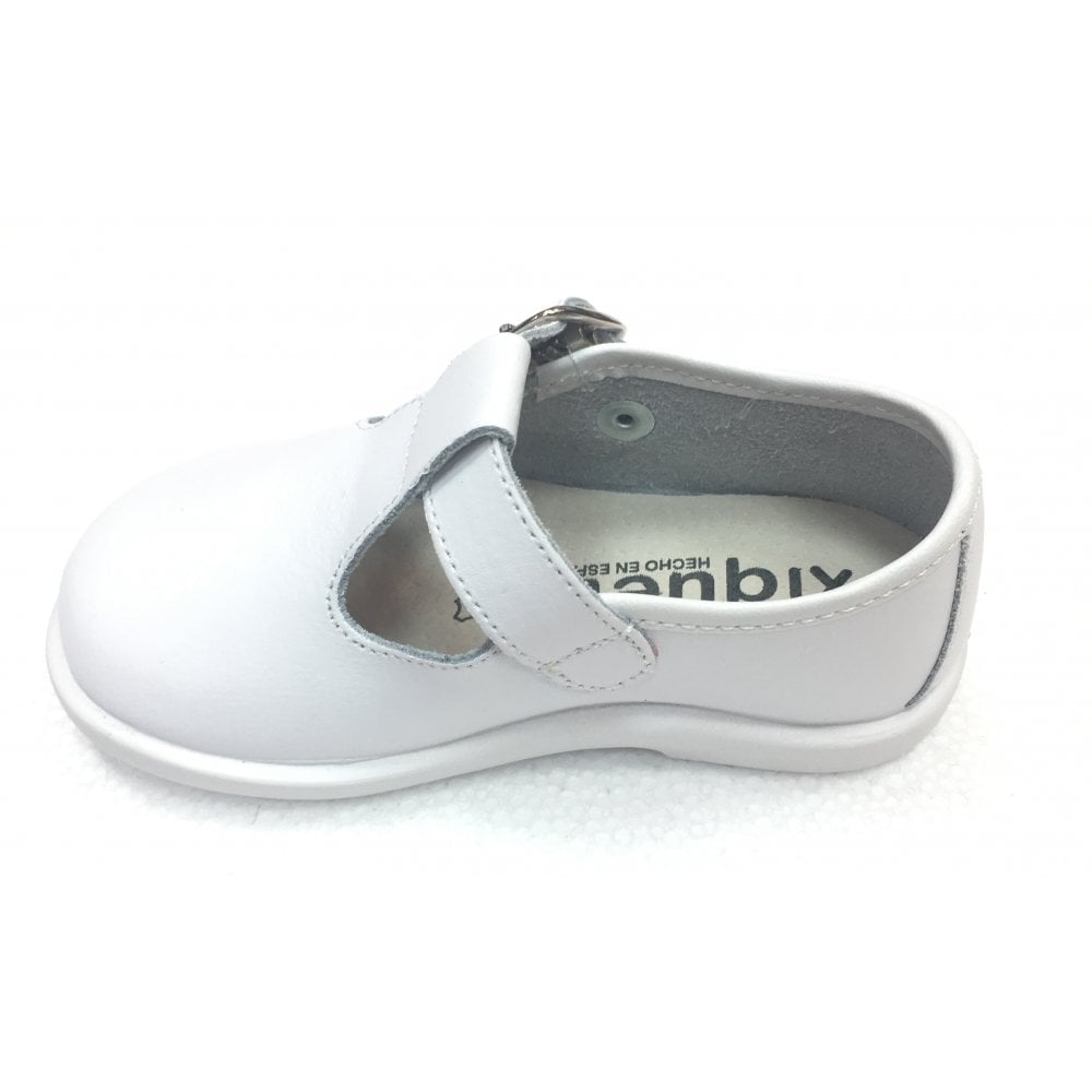 20200 Leather T-bar White