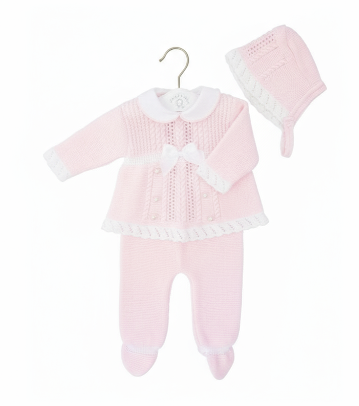A4011 Pearls and Bows Knit Set