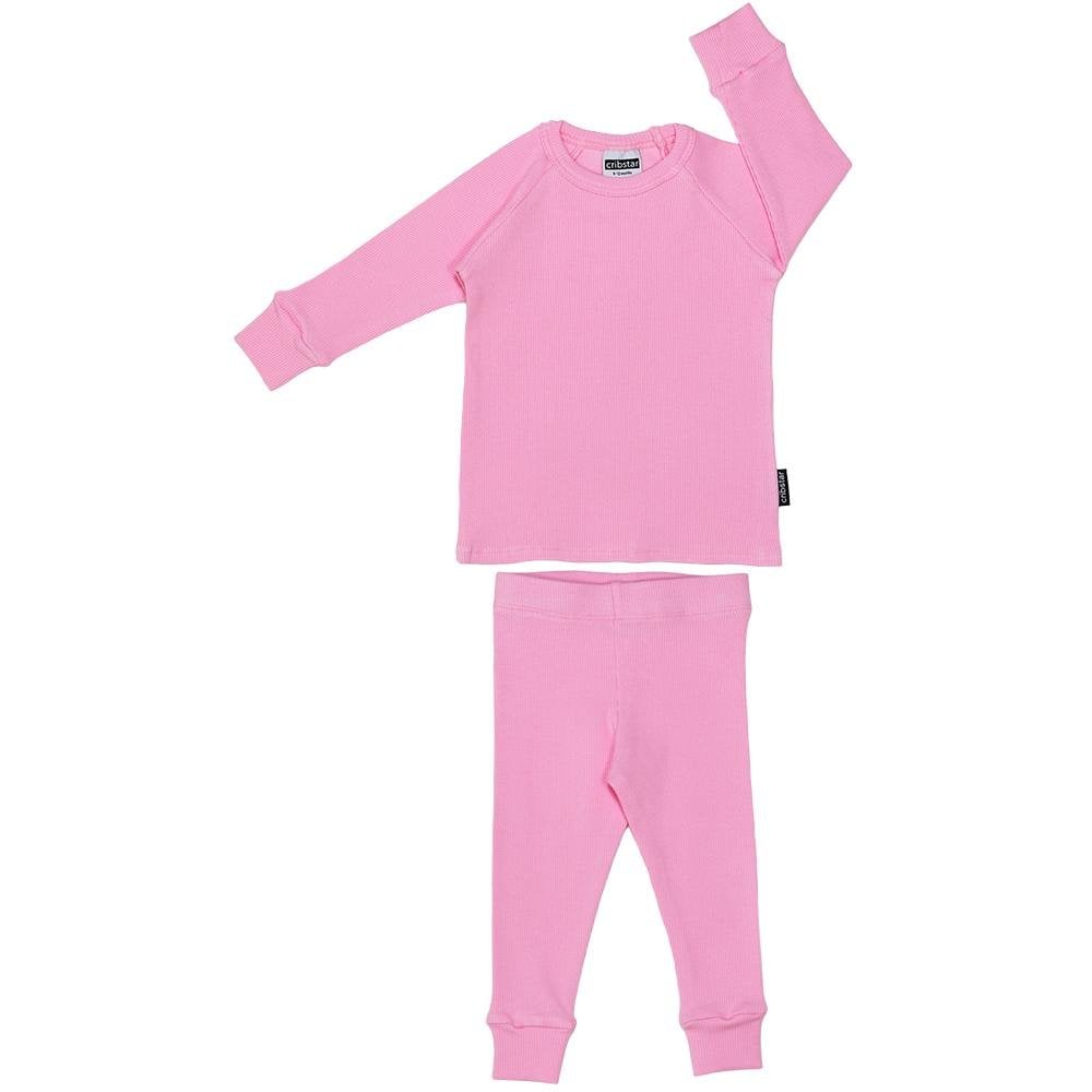 Cribstar Pink Ribbed Tracksuit Set