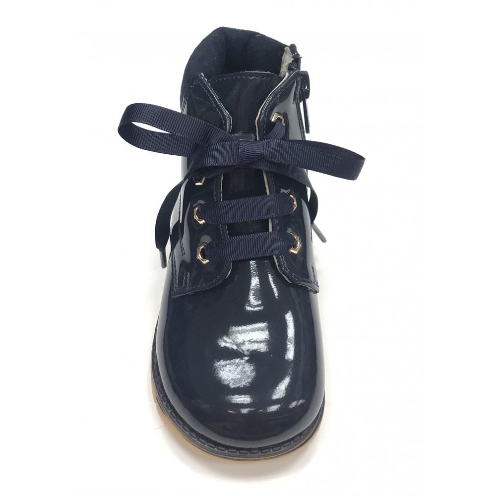 A2602 Navy Lace Up Boot