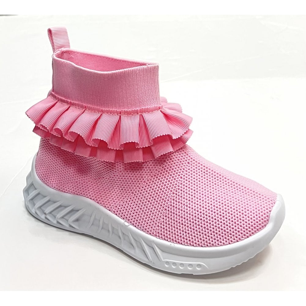 Girls Sock Trainer Pink