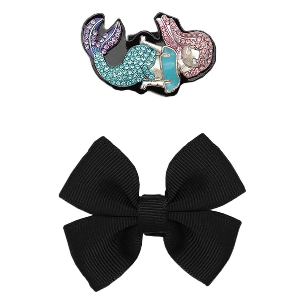 LKSO8111 Maribella 2 Mermaid School Shoe F Fit Black Patent