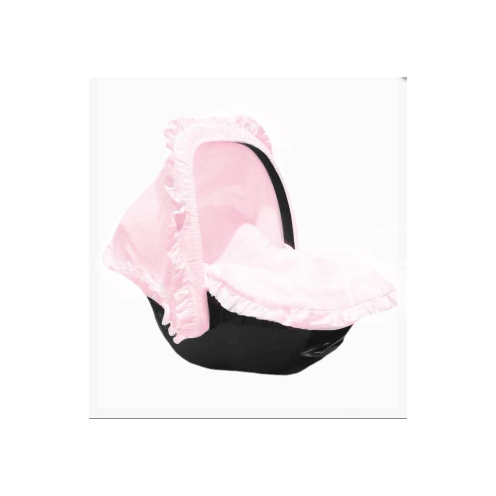 Basic Car Seat Liner With Hood Pink