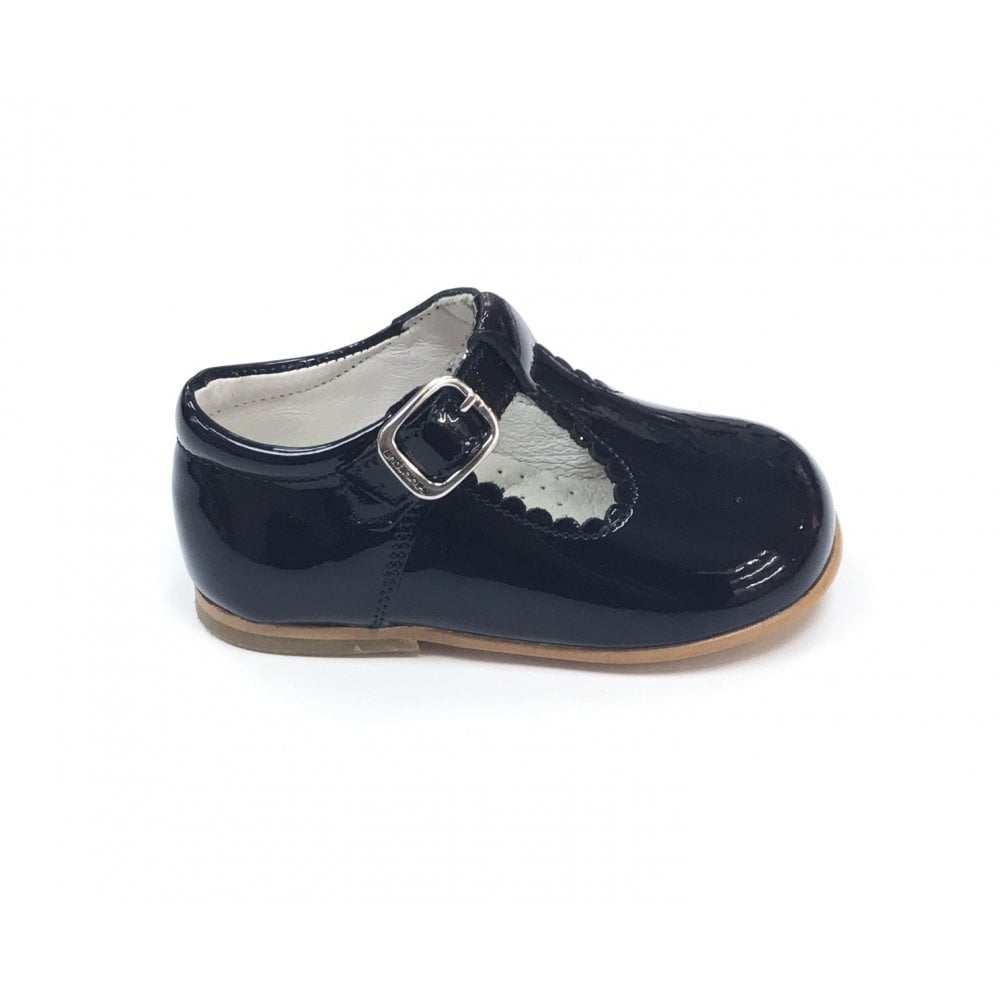 E71747 Andanines Buckle T-Bar Shoe Navy Patent