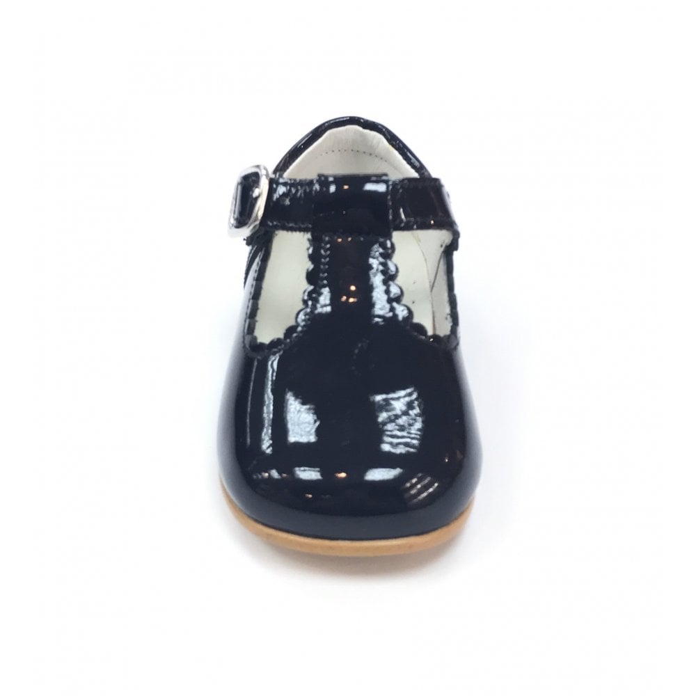 E71747 Andanines Buckle T-Bar Shoe Navy Patent