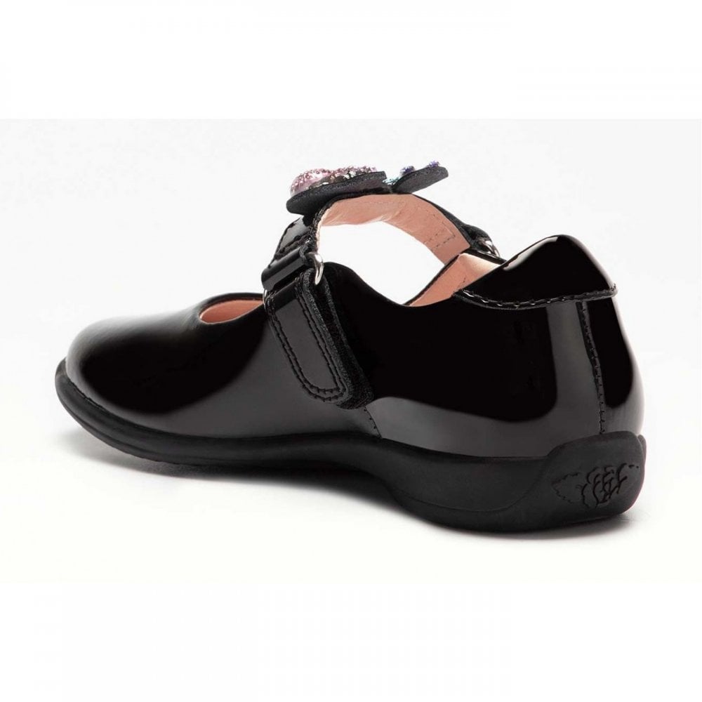 LKSI8101 Maribella Mermaid School Shoe F Fit Black Patent