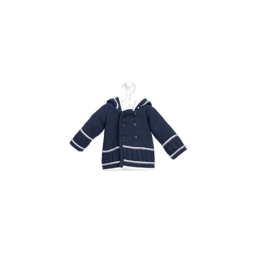 A1570 Baby Boys Navy Knitted Jacket