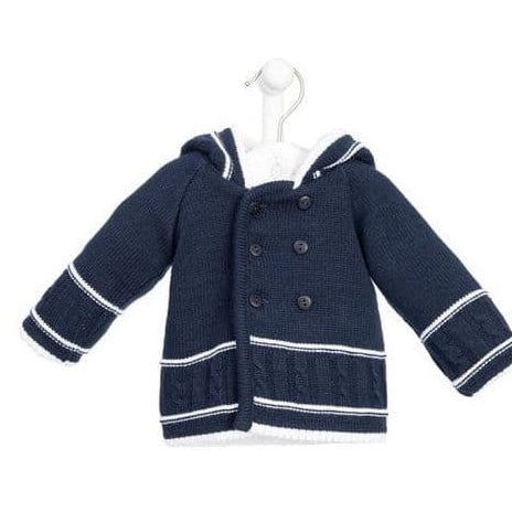 A1570 Baby Boys Navy Knitted Jacket
