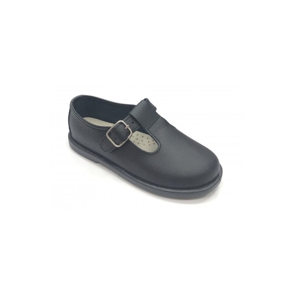 20200 Leather T-Bar Black/Black