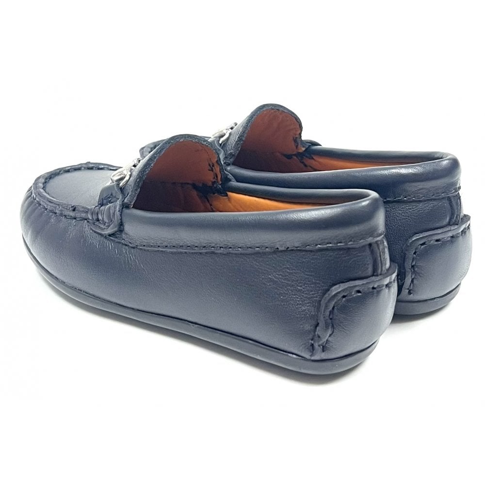 222903 Buckle Loafer Navy Leather