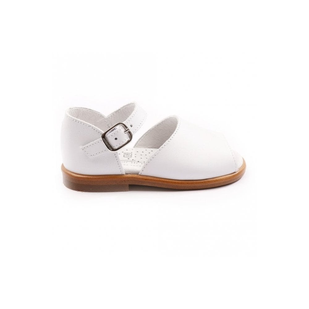 171835 Girls White Leather Andanines Sandal