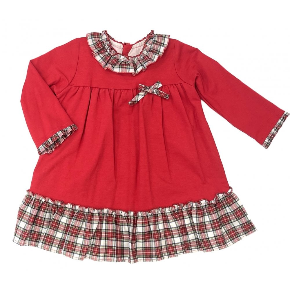 23664 Girls Red Checked Dress