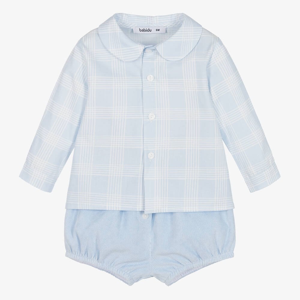 41478 Boys Blue Shirt & Short Set