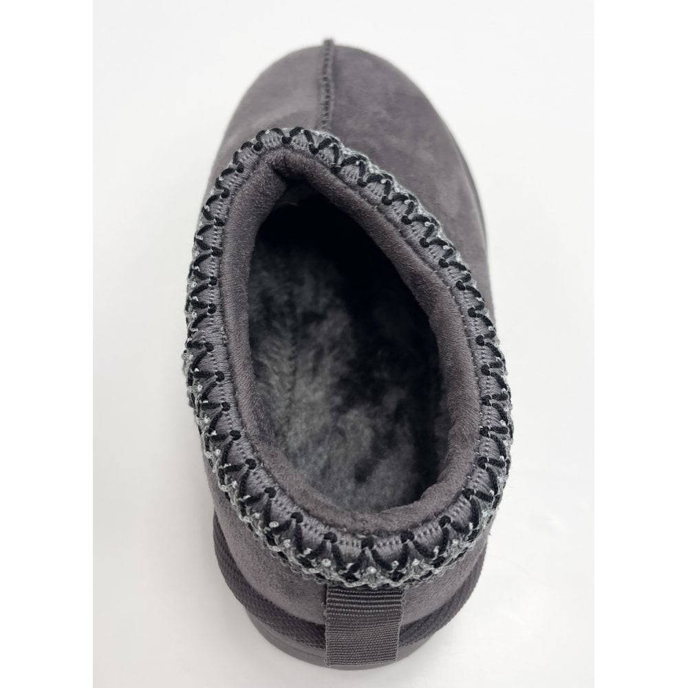 Indiya Faux Fur Mule Grey