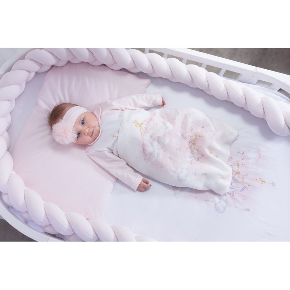 Baby Girls Hot Air Balloon Bedding Set Pink