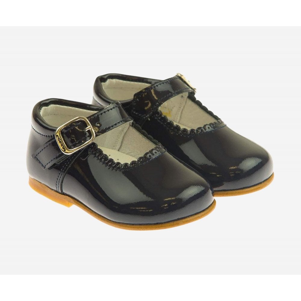 Mary Janes Girls Buckle Classic Shoe Navy Patent
