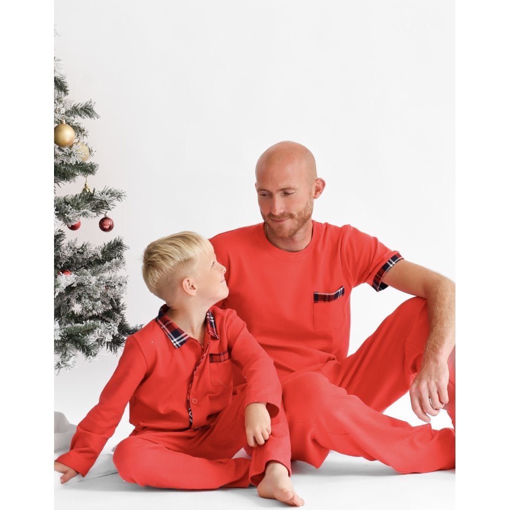 Christmas Pyjamas Men's Red Tartan