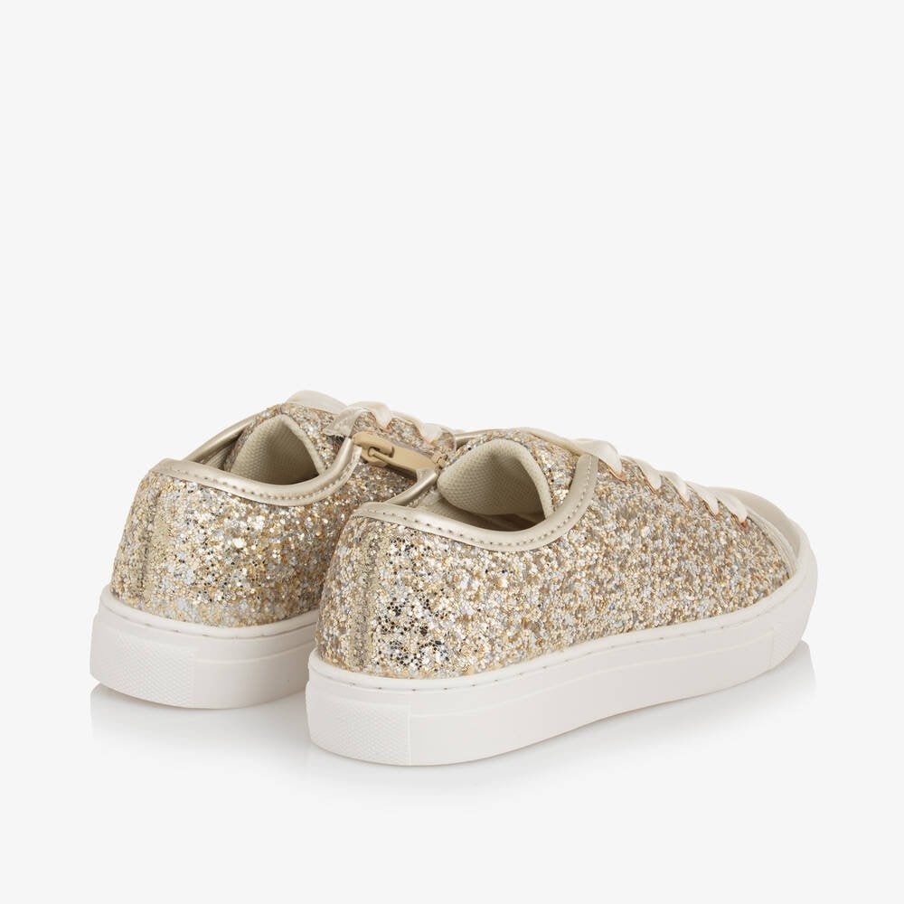 Trinity Girls Glitter Trainer Gold