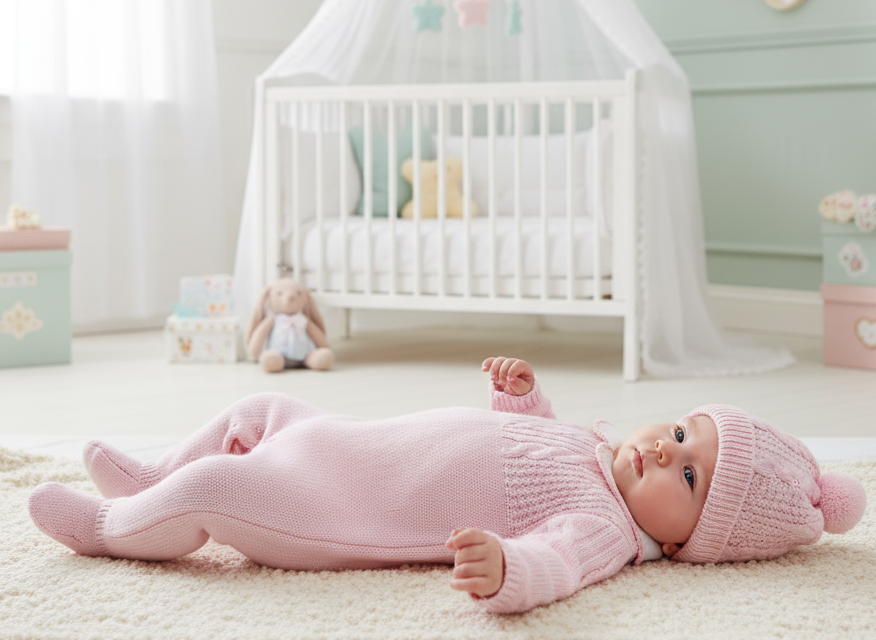 A5284P Baby Girls Babygrow & Hat