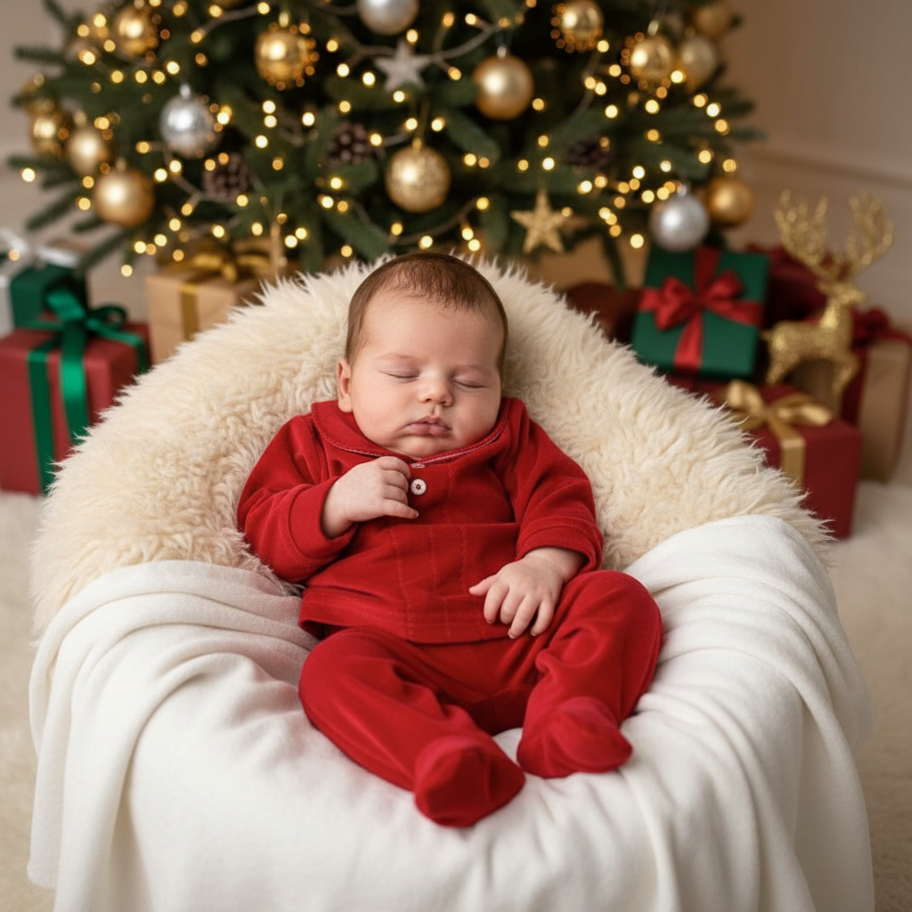 Pex Baby Red Velour Two Piece Set