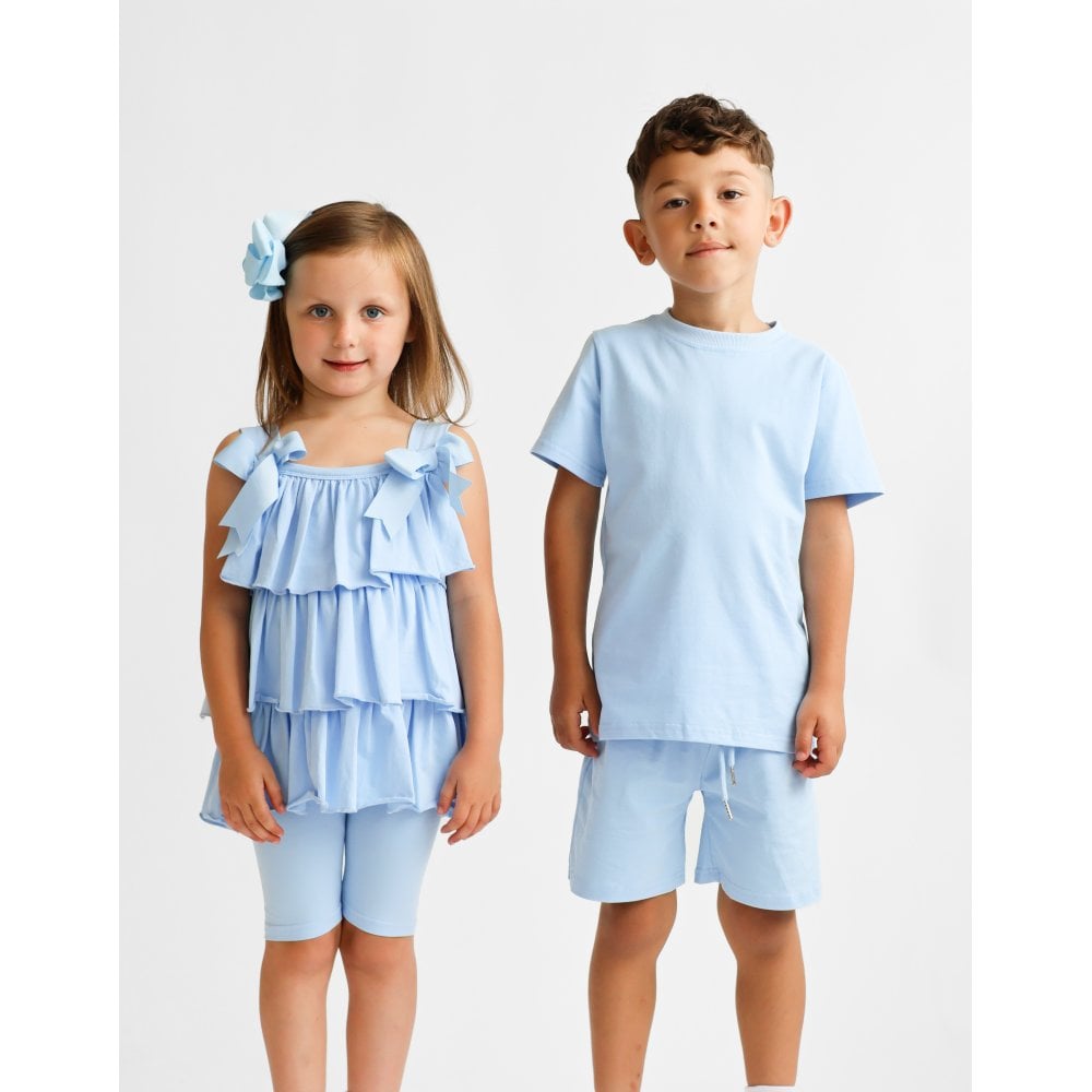 Marco Boys Plain T-Shirt and Short Set Blue