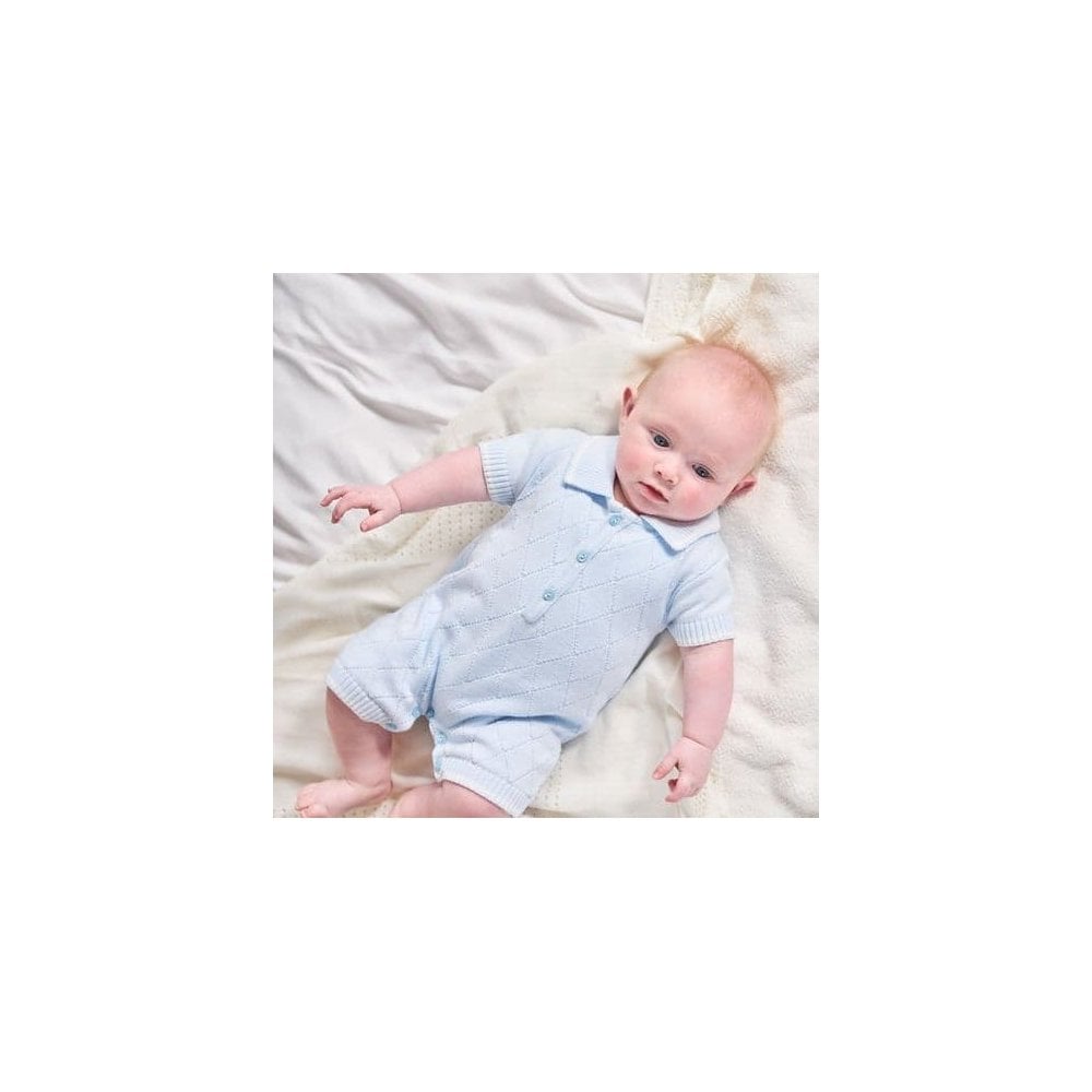 A4715 Diamond Romper Baby Blue