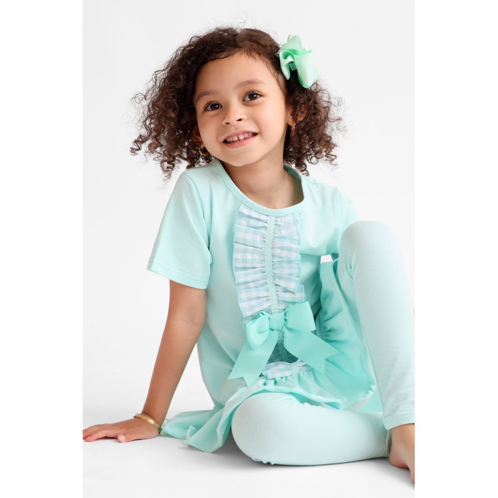Larosa Girls Frilly 3 Piece Tracksuit Set Mint