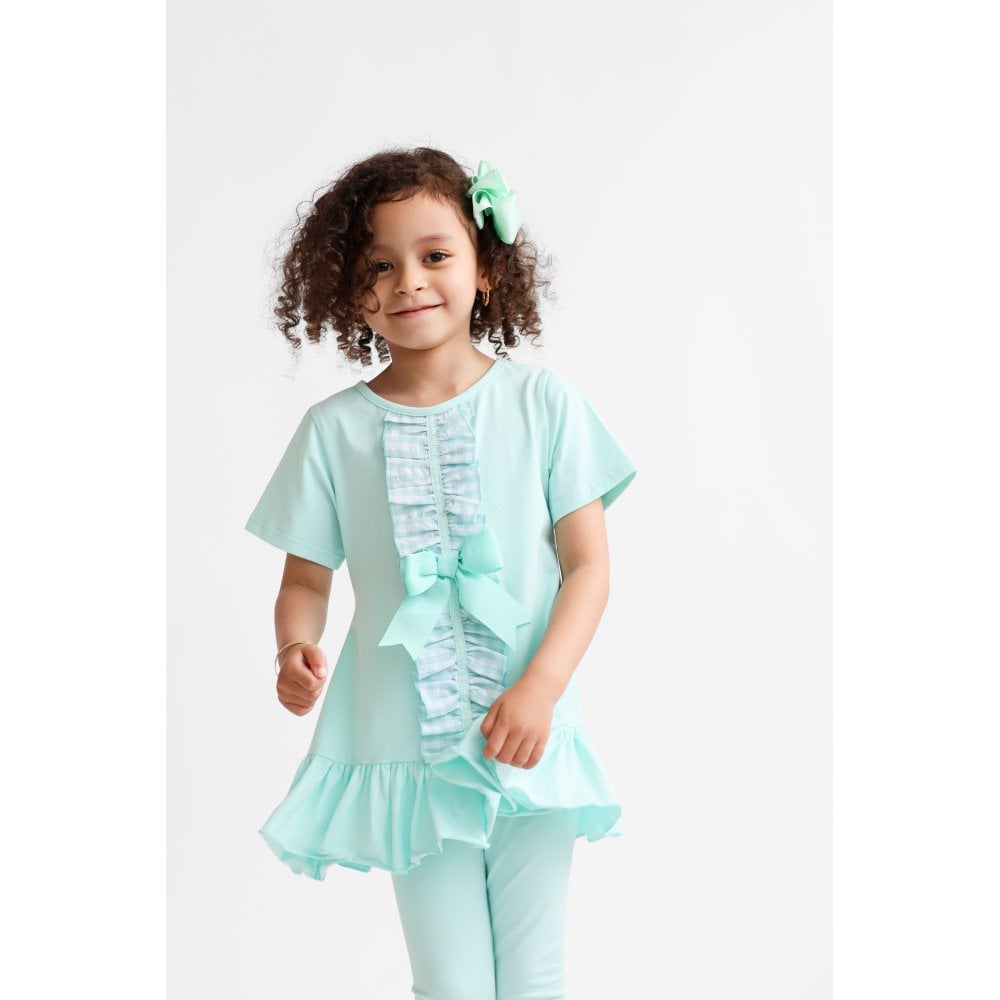Larosa Girls Frilly 3 Piece Tracksuit Set Mint