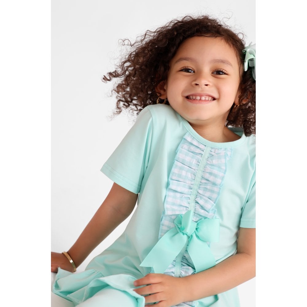 Larosa Girls Frilly 3 Piece Tracksuit Set Mint