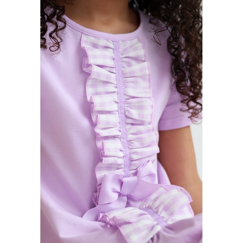 Larosa Girls Frilly 3 Piece Tracksuit Set Lilac