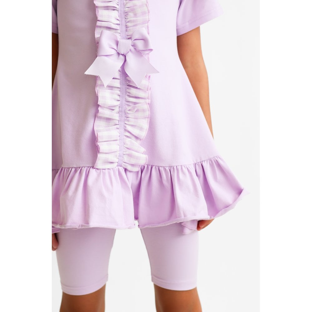 Larosa Girls Frilly 3 Piece Tracksuit Set Lilac