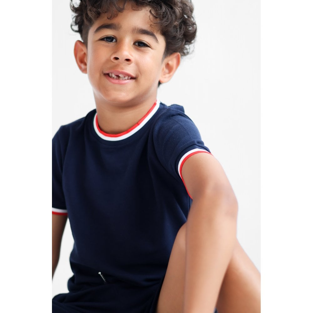 Monty Boys Smart T-Shirt & Short Set Navy
