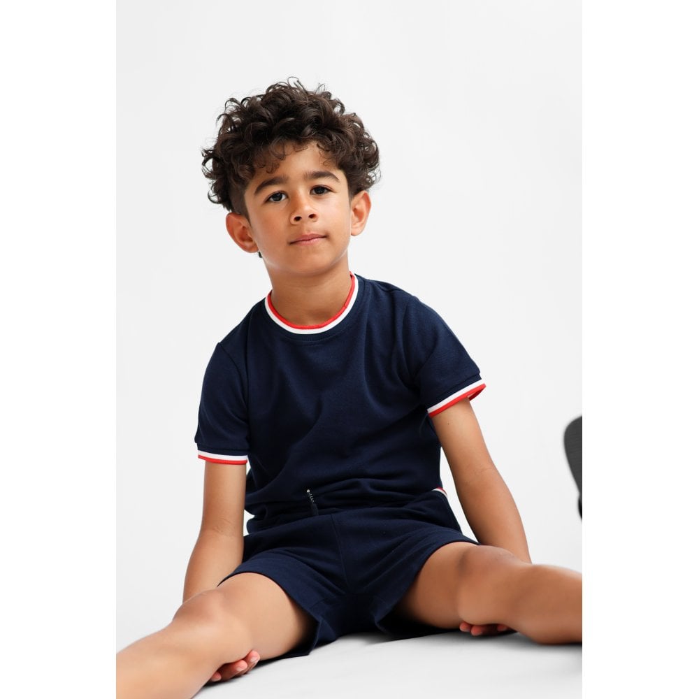 Monty Boys Smart T-Shirt & Short Set Navy