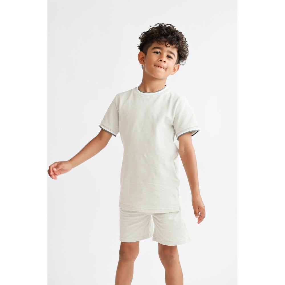 Monty Boys Smart T-Shirt & Shorts Set Grey